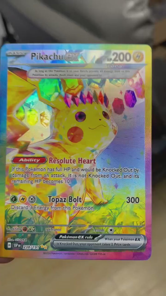 ポケモンカード~ピカチュウex SAR コレクションカード 英語版 テラスタル仕様